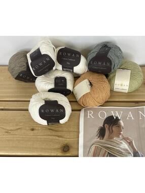 Rowan Cotton Cashmere Yarn Lot – 8 Skeins – Luxury Blend – Soft Neutrals